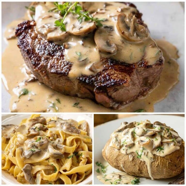 Creamy Mushroom Sauce with White Wine, Parmesan, and Thyme Recipe