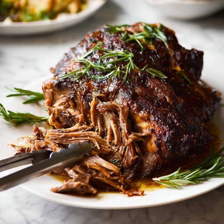 Slow Roast Leg of Lamb with Garlic, Rosemary, and Rich Gravy Recipe