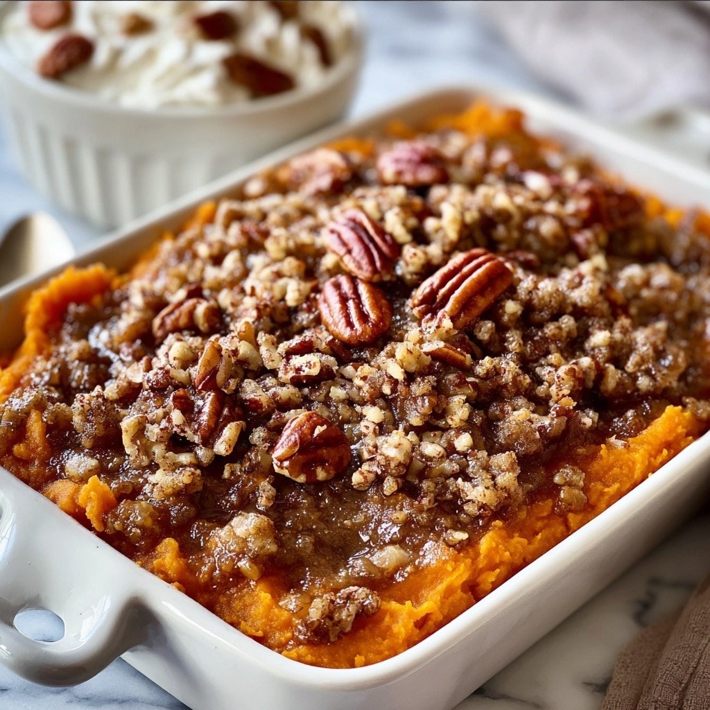 Sweet Potato Casserole with Pecan Streusel Recipe - Recipe Image