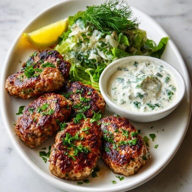 Chicken Kofta with Garlic Yogurt Sauce Recipe
