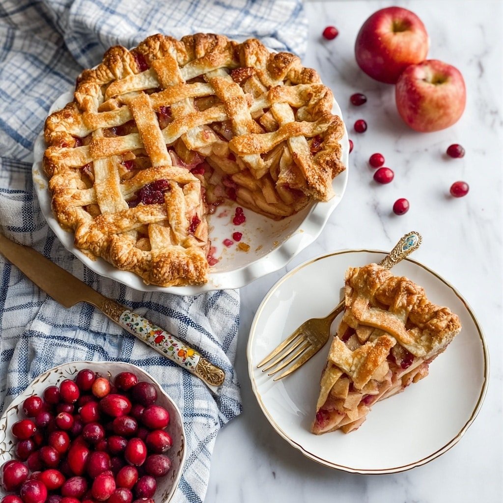 Easy Cranberry Apple Pie with All-Butter Lattice Crust Recipe - Recipe Image