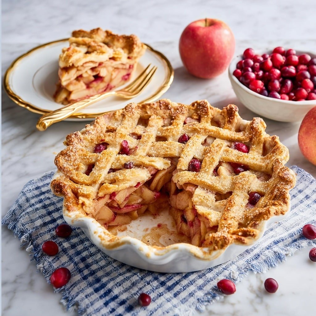 Easy Cranberry Apple Pie with All-Butter Lattice Crust Recipe