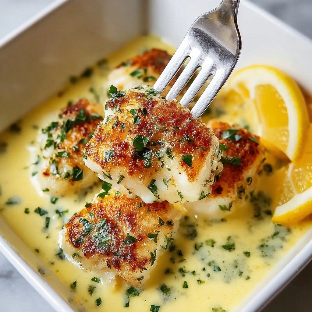 Baked Cod in Coconut Lemon Cream Sauce Recipe - Recipe Image