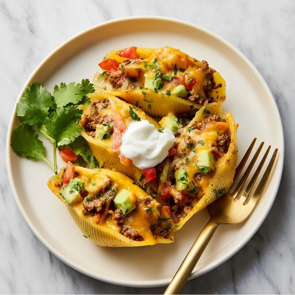 Creamy Taco Stuffed Shells Recipe - Recipe Image