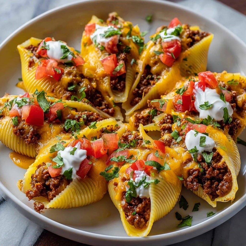 Creamy Taco Stuffed Shells Recipe - Recipe Image
