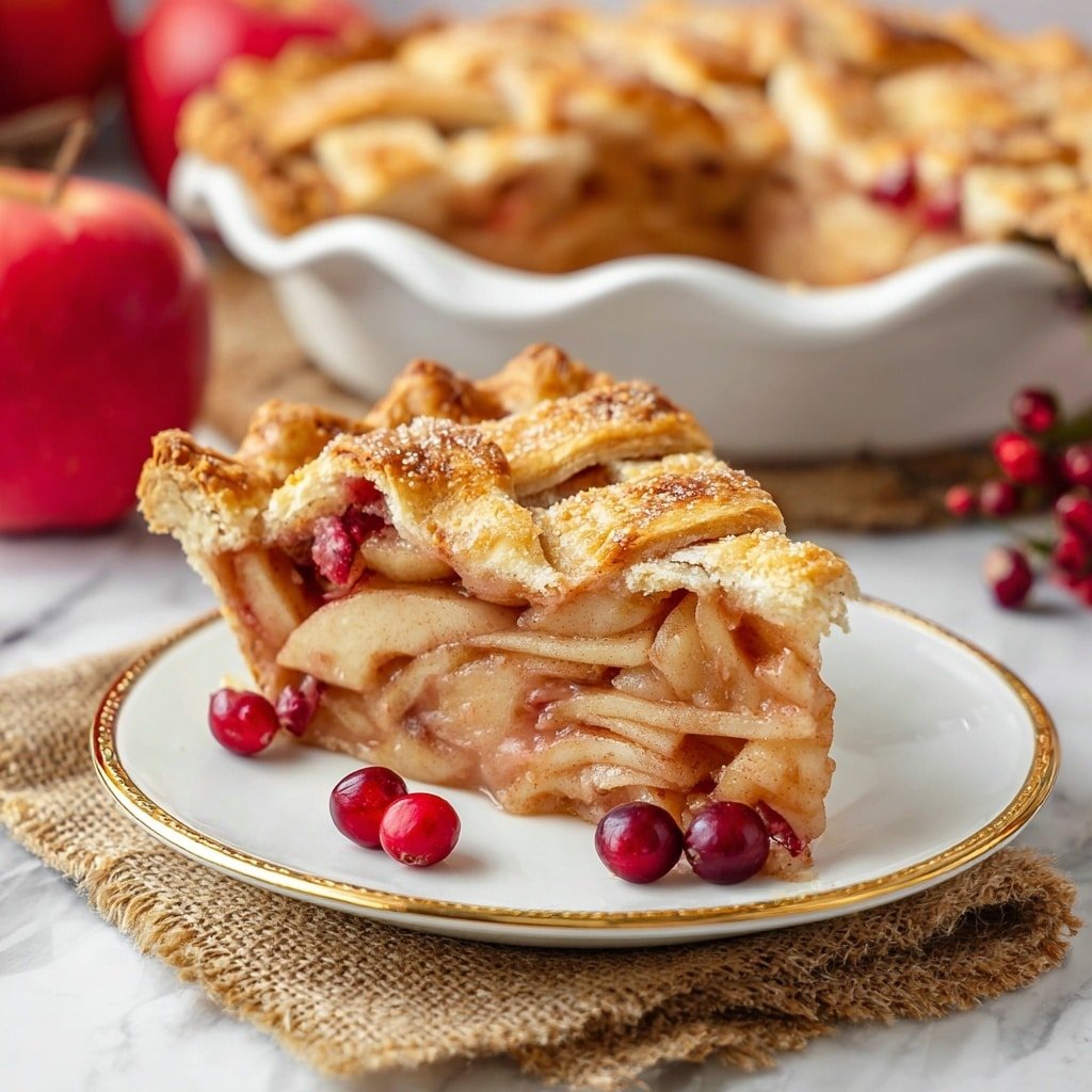 Easy Cranberry Apple Pie with All-Butter Lattice Crust Recipe - Recipe Image