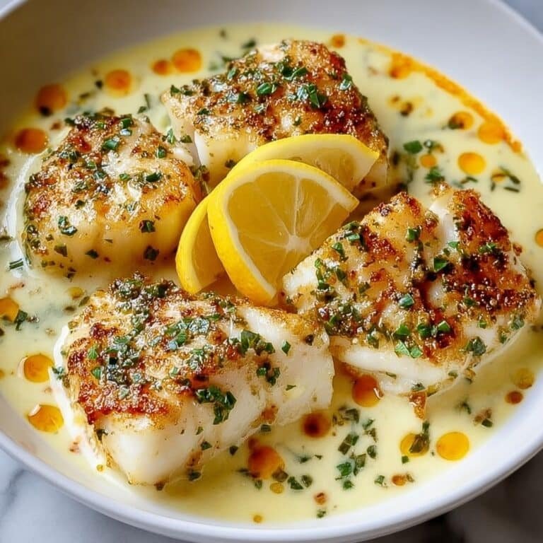 Baked Cod in Coconut Lemon Cream Sauce Recipe